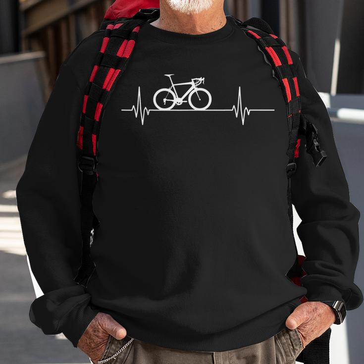 Fahrrad Herzschlag – Radfahren Pulse – Love Sweatshirt Geschenke für alte Männer