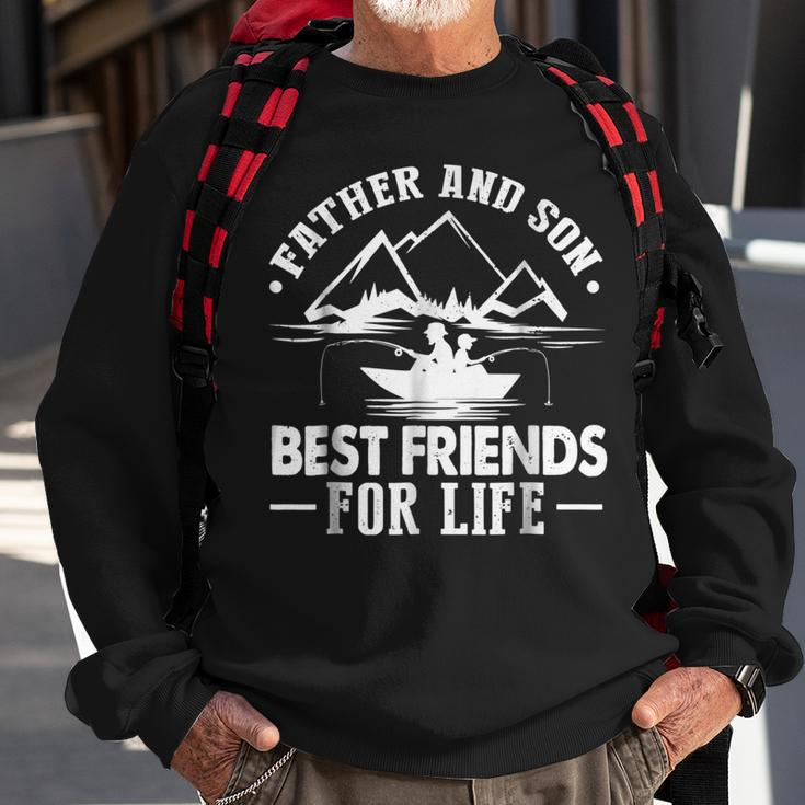 Father And Son Best Friends For Life Dad Fishing Sweatshirt Gifts for Old Men