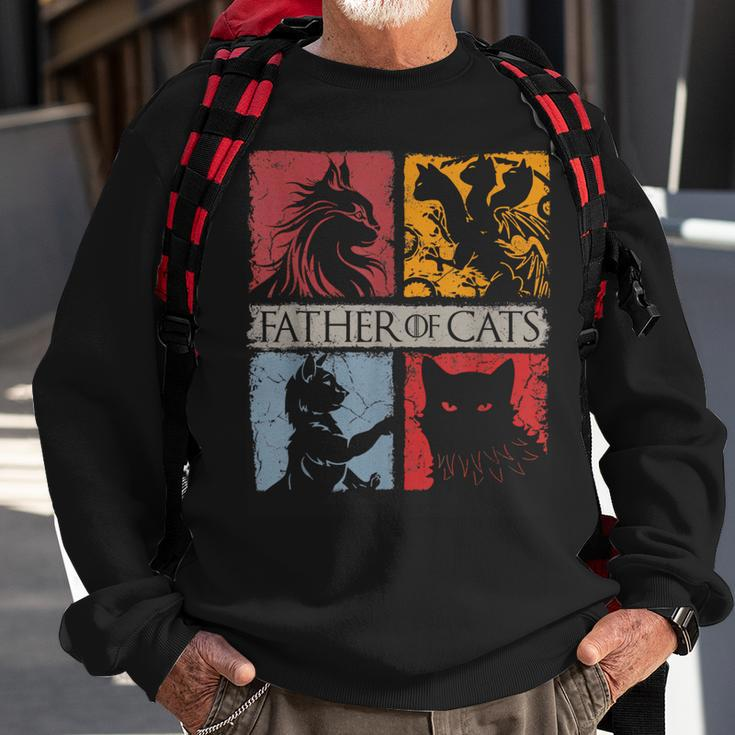 Father Of Cats Cat Dad Funny Cats Lover Father’S Day Gifts Sweatshirt Gifts for Old Men