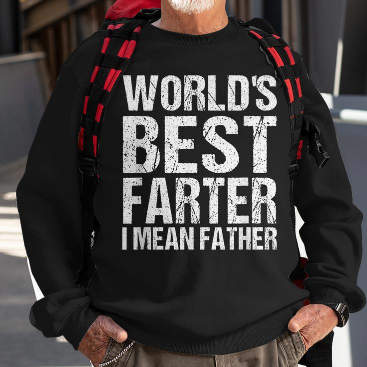 Fathers Day Retro Dad Worlds Best Farter I Mean Father Sweatshirt Gifts for Old Men