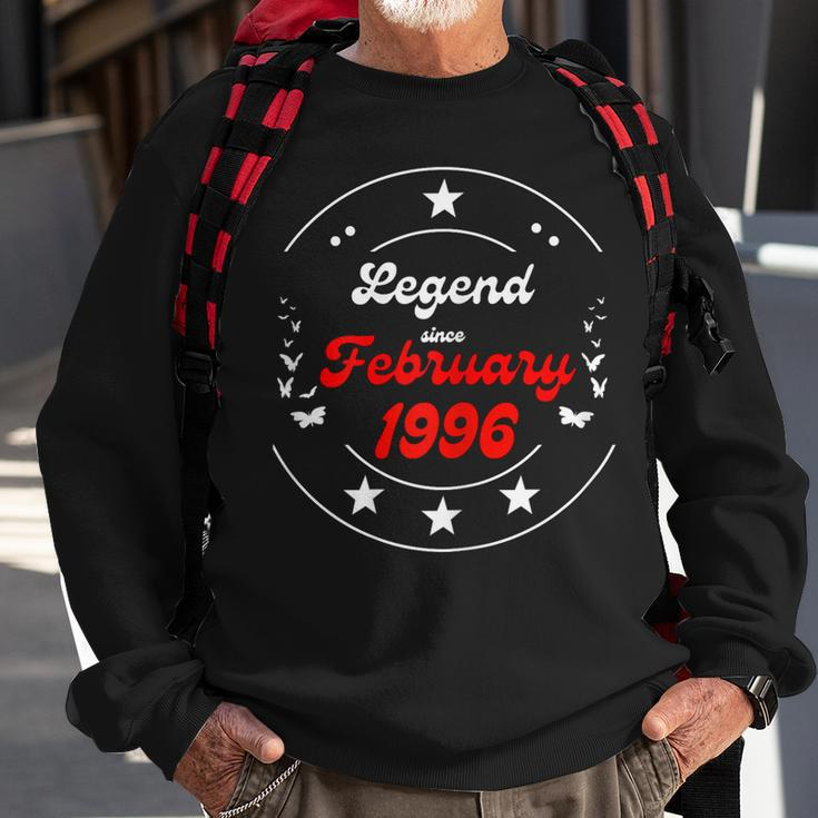 Februar 1996 Geburtstagslegende Mann Junge Seit Februar 1996 Sweatshirt Geschenke für alte Männer