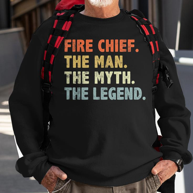 Fire Chief Man The Myth Legend Gifts Firefighter Fire Chief Sweatshirt Gifts for Old Men