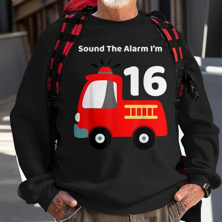 Fire Fighter Truck 16 Year Old Birthday | 16Th Bday Sweatshirt Gifts for Old Men