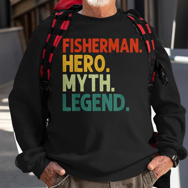 Fisherman Hero Myth Legend Vintage Angeln Sweatshirt Geschenke für alte Männer