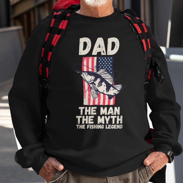 Fishing Dad Sweatshirt mit Amerikanischem Angelhaken, Legende für Herren Geschenke für alte Männer