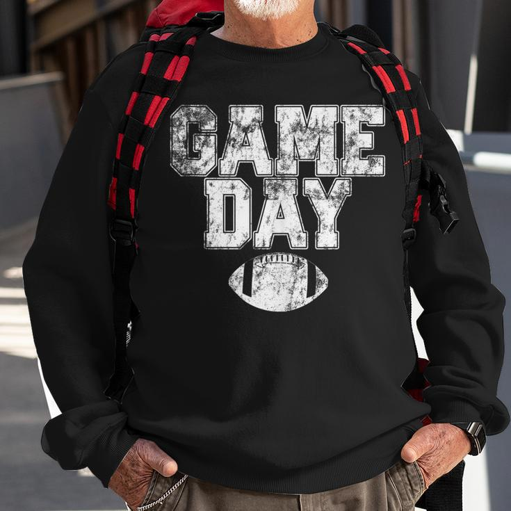 Football Day Game Vintage Distressed Graphic Mens Womens Dad V2 Sweatshirt Gifts for Old Men