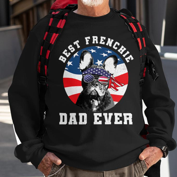 French Bulldog Frenchie Dog Mens Best French Bulldog Dad Ever Dog Lover Usa Flag 373 Frenchies Sweatshirt Gifts for Old Men
