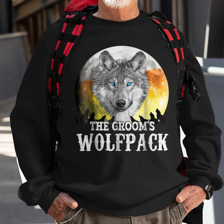 Funny Bachelor Party Grooms Wolf Pack Sweatshirt Gifts for Old Men
