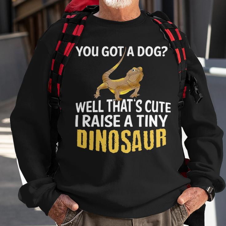 Funny Bearded Dragon Graphic Pet Lizard Lover Reptile Gift Sweatshirt Gifts for Old Men