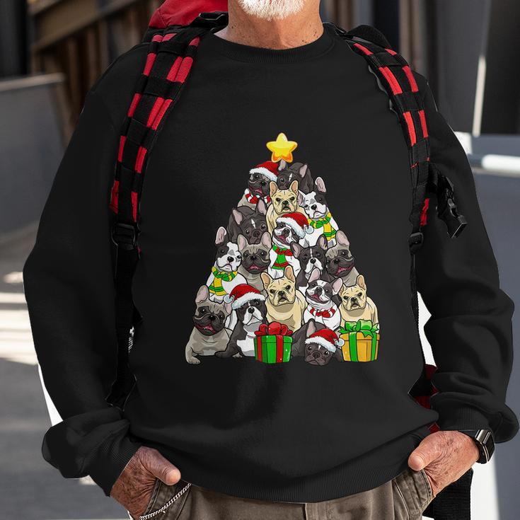 Funny Christmas French Bulldog Pajama Shirt Tree Dog Xmas Sweatshirt Gifts for Old Men