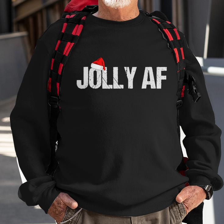 Funny Christmas Shirts Gifts & Pajamas Santa Hat Jolly Af Tshirt Sweatshirt Gifts for Old Men