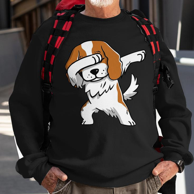 Funny Dabbing Cavalier King Charles Spaniel Dog Gift Sweatshirt Gifts for Old Men