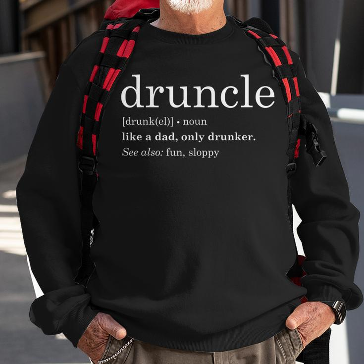 Funny Drunkle Definition Drunk Uncle Sweatshirt Gifts for Old Men