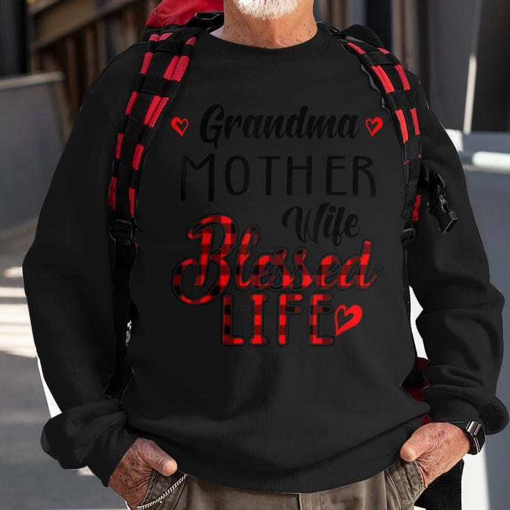 Funny Family Grandma Mother Wife Blessed LifeSweatshirt Gifts for Old Men