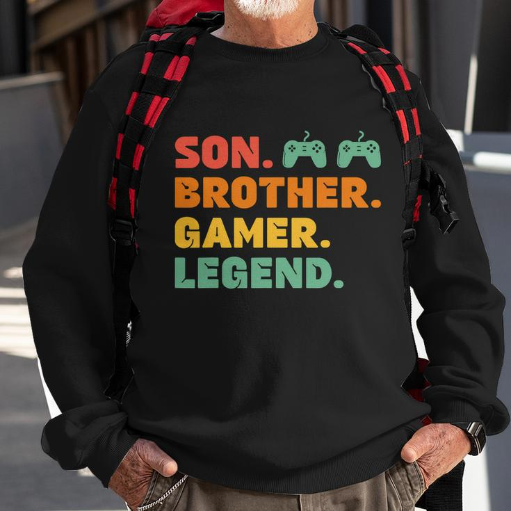 Funny Gamer Son Big Brother Gaming Legend Gift Boys Teens Sweatshirt Gifts for Old Men