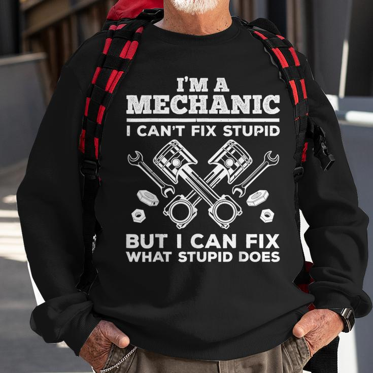 Funny Mechanic For Men Dad Car Auto Diesel Automobile Garage Men Women Sweatshirt Graphic Print Unisex Gifts for Old Men