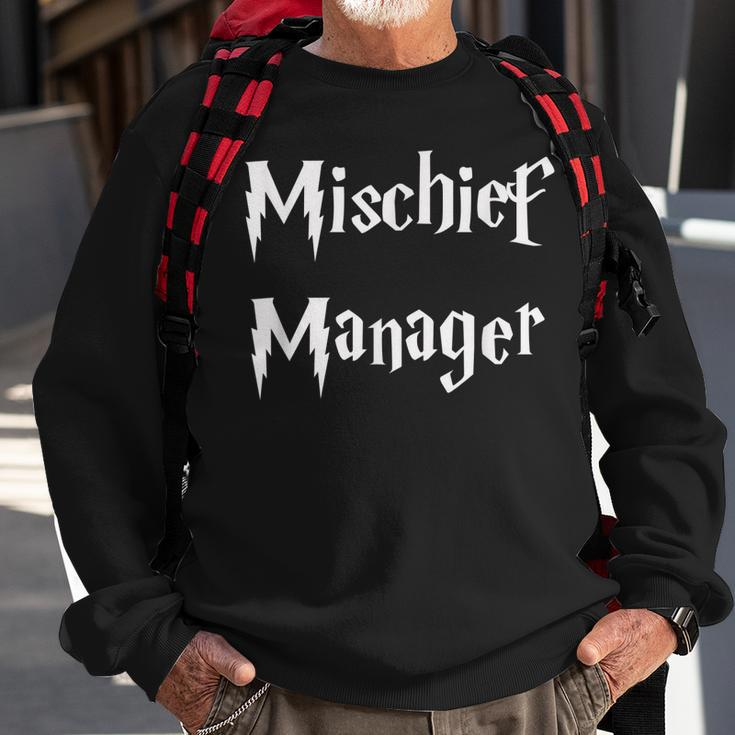 Funny Mischief Manager Kids Mom & Dad Gift Sweatshirt Gifts for Old Men