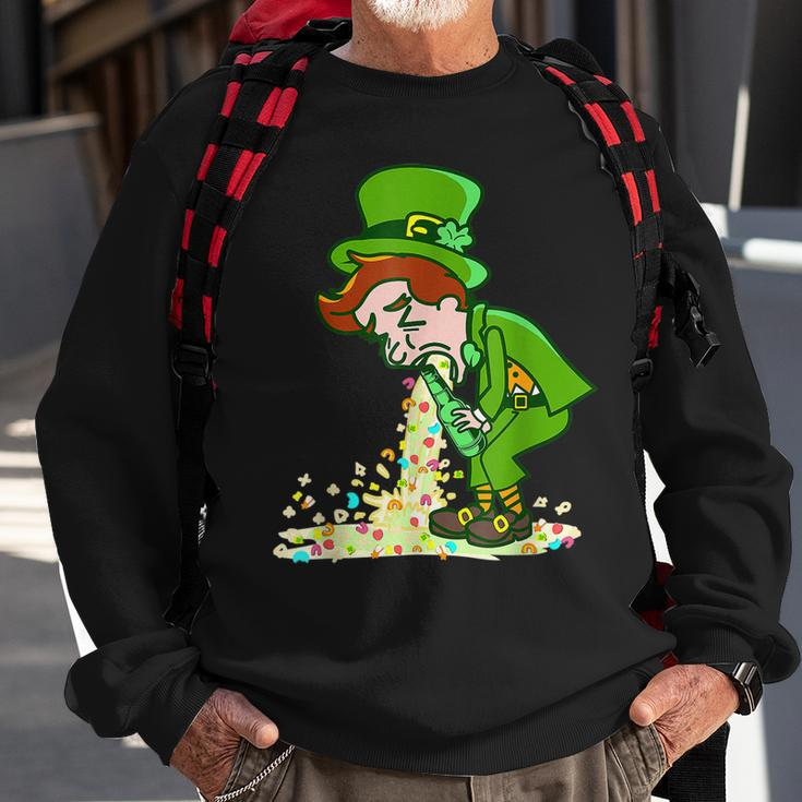 Funny St Patricks Day Leprechaun Shamrock Pattys Day Party Sweatshirt Gifts for Old Men