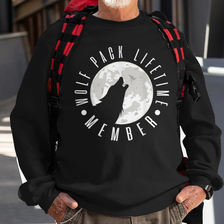 Funny WolfWolves Lover Wolf Pack Lifetime Member Sweatshirt Gifts for Old Men