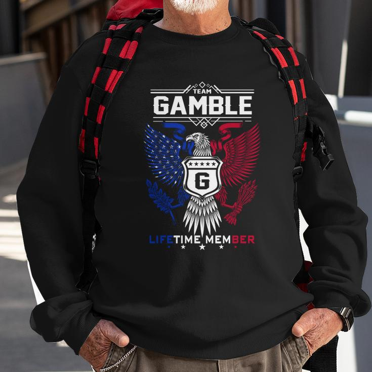 Gamble Name - Gamble Eagle Lifetime Member Sweatshirt Gifts for Old Men
