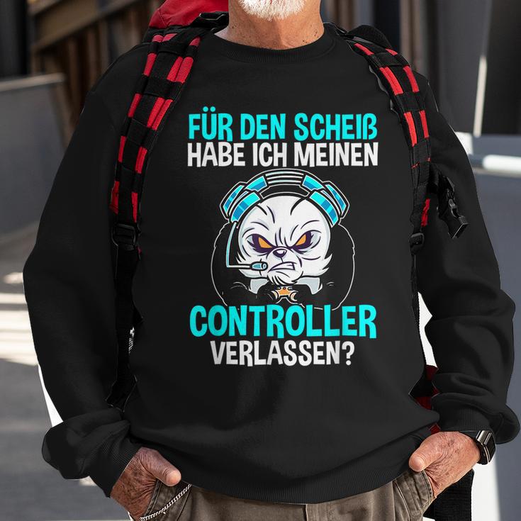 Gamer Zocker Controller Sweatshirt, Lustiger Spruch zum Zocken Geschenke für alte Männer