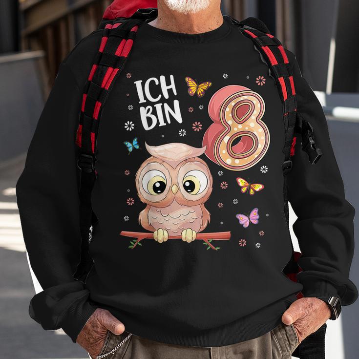 Geburtstags Eule 8 Geburtstag Mädchen 8 Jahre Ich Bin 8 Sweatshirt Geschenke für alte Männer