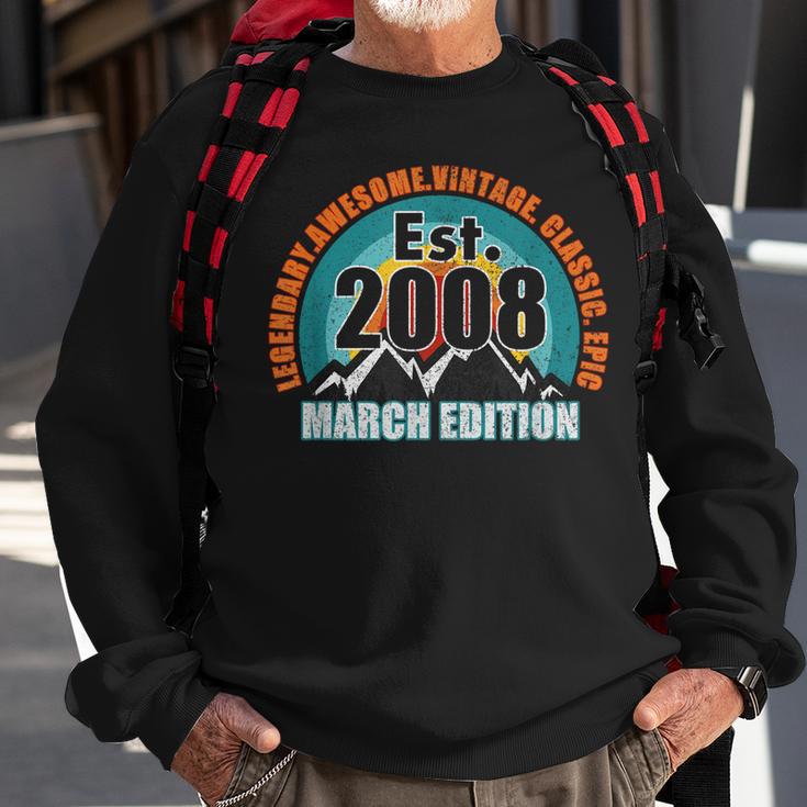 Gegründet 2008 Geboren Im März Ausgabe Legend Birthday Sweatshirt Geschenke für alte Männer