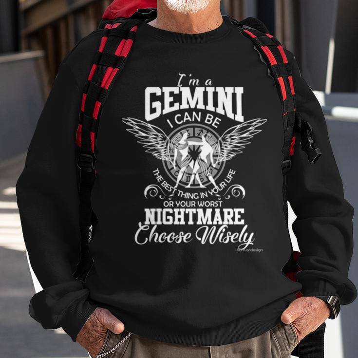 Gemini Zodiac Sign Funny Sweatshirt Gifts for Old Men