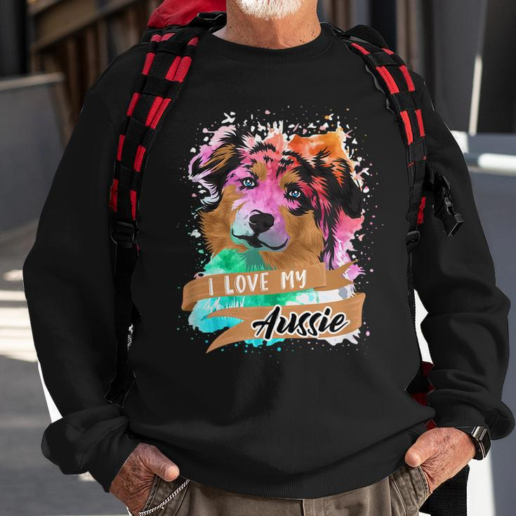 Geschenk Hundebesitzer Aussie Australien Shepherd Sweatshirt Geschenke für alte Männer