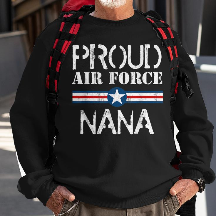 Gift For Army Mom - Proud Air Force Nana Heart Men Women Sweatshirt Graphic Print Unisex Gifts for Old Men