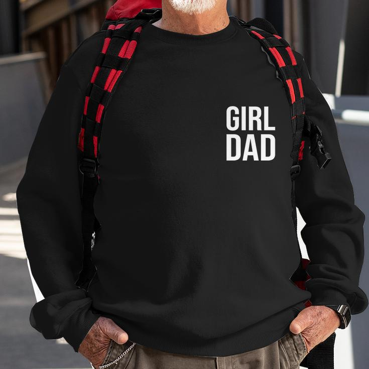 Girl Dad Pocket Print Daddy Papa Fathers Day Sweatshirt Gifts for Old Men