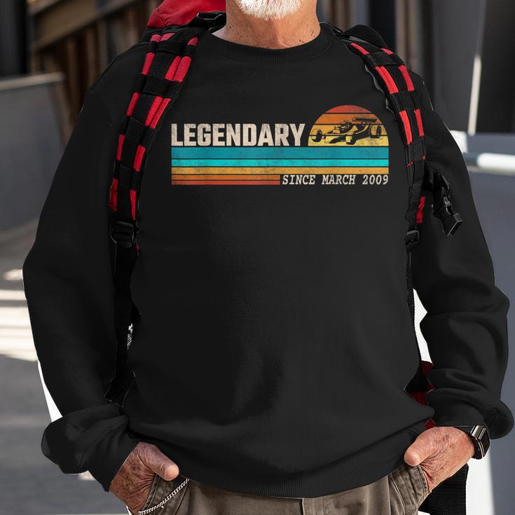 Gokart Driver Legend Since März 2009 Geburtstag Sweatshirt Geschenke für alte Männer