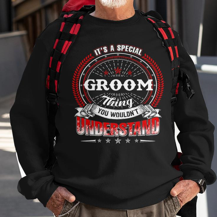 Groom Family Crest Groom Groom Clothing GroomGroom T Gifts For The Groom Sweatshirt Gifts for Old Men