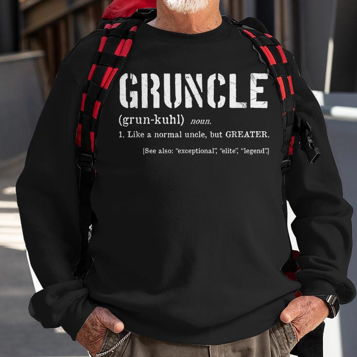 Gruncle Definition Best Uncle Ever Gift For Great Uncle Gift For Mens Sweatshirt Gifts for Old Men