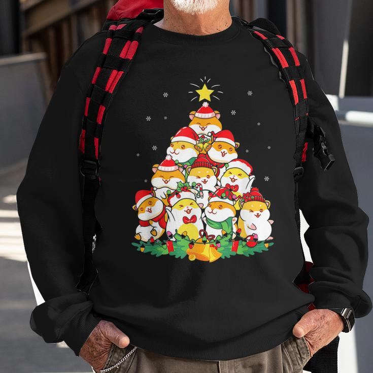 Guinea Pig Christmas Tree Ornament Decor Funny Xmas Pajamas Men Women Sweatshirt Graphic Print Unisex Gifts for Old Men