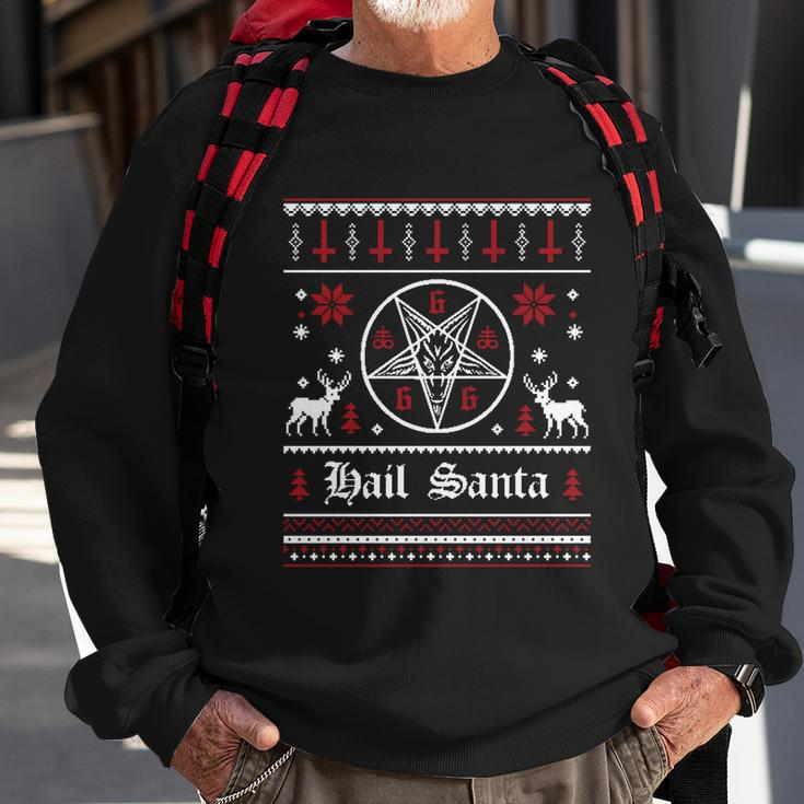 Hail Santa Ugly Christmas Sweater Gift Sweatshirt Gifts for Old Men