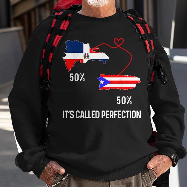 Half Puerto Rican Half Dominican Flag Map Combined Pr Rd Sweatshirt Gifts for Old Men