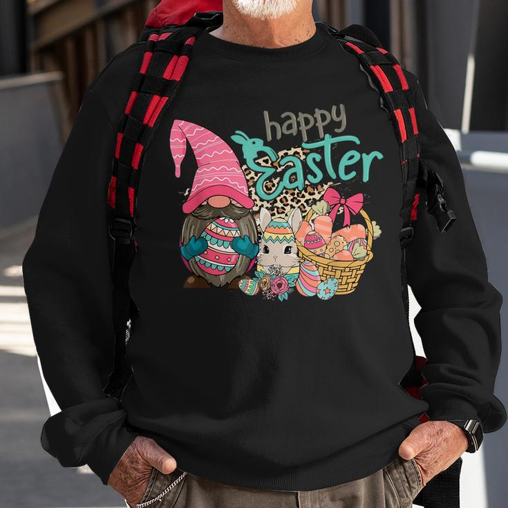 Happy Easter Leopard Egg Bunny Gnome Gift Girls Kids Toddler Sweatshirt Gifts for Old Men