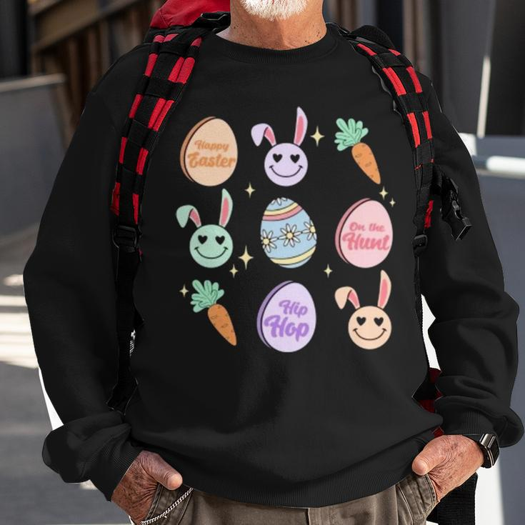 Happy Easter On The Hunt Hip Hop Sweatshirt Gifts for Old Men