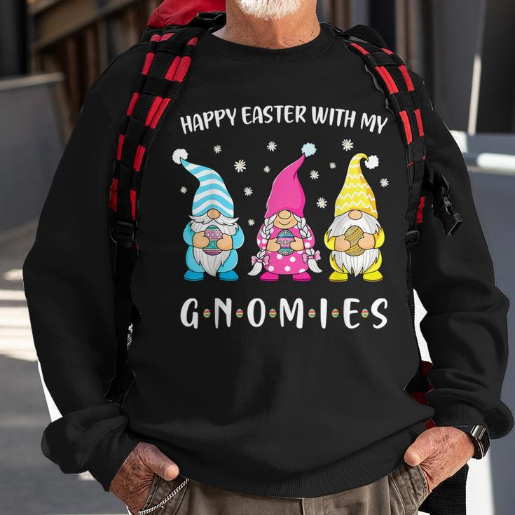 Happy Easter With My Gnomies Girls Kids Women Easter Gnome Sweatshirt Gifts for Old Men