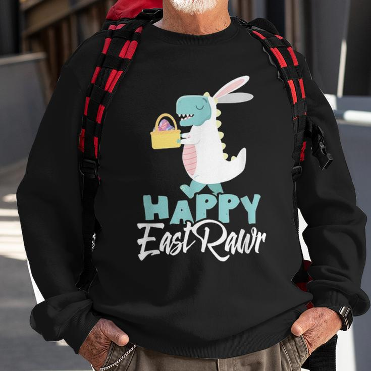 Happy Eastrawr Easter DinosaurRex Egg Hunt Basket Bunny Sweatshirt Gifts for Old Men