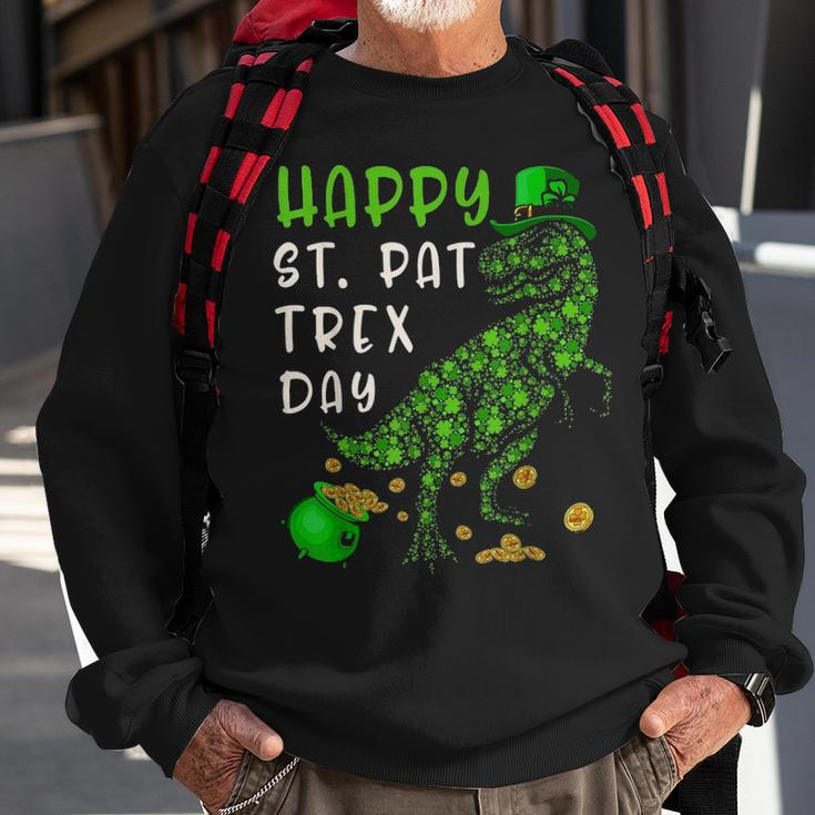 Happy St PatRex Day Dinosaur St Patricks Day Shamrock V2 Sweatshirt Gifts for Old Men