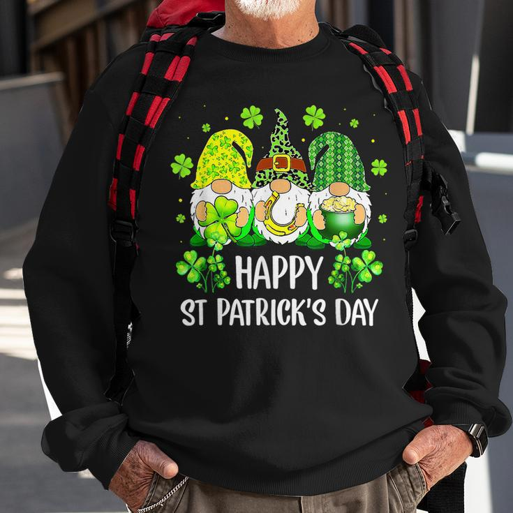 Happy St Patricks Day Three Gnome Irish Shamrock Leprechaun Sweatshirt Gifts for Old Men