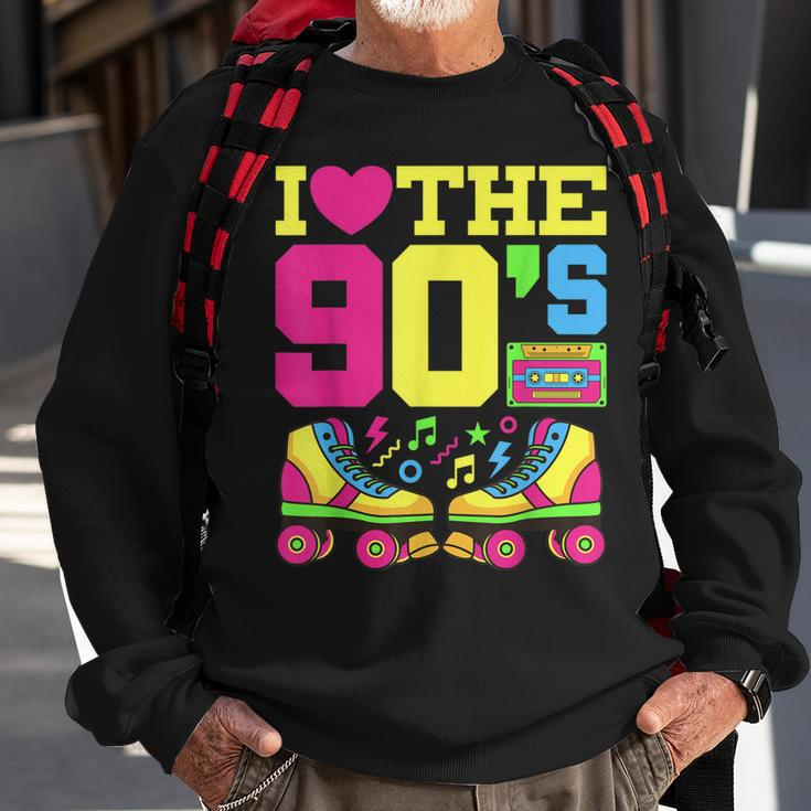 Heart 90S 1990S Fashion Theme Party Outfit Nineties Costume Sweatshirt Gifts for Old Men