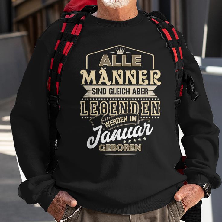 Herren Alle Männer Sind Gleich Legenden Werden Januar Geboren Sweatshirt Geschenke für alte Männer