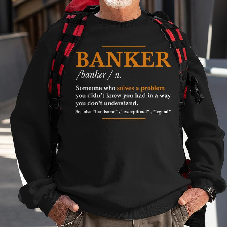 Herren Banker Definition – Lustige Banker Coole Idee Sweatshirt Geschenke für alte Männer