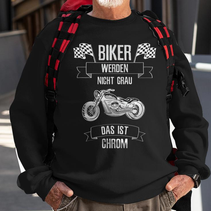 Herren Biker Werden Nicht Grau Das Ist Chrom V2 Sweatshirt Geschenke für alte Männer