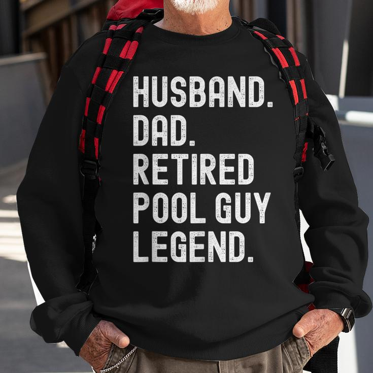 Herren Ehemann Vater Pool Guy Legend Im Ruhestand Sweatshirt Geschenke für alte Männer