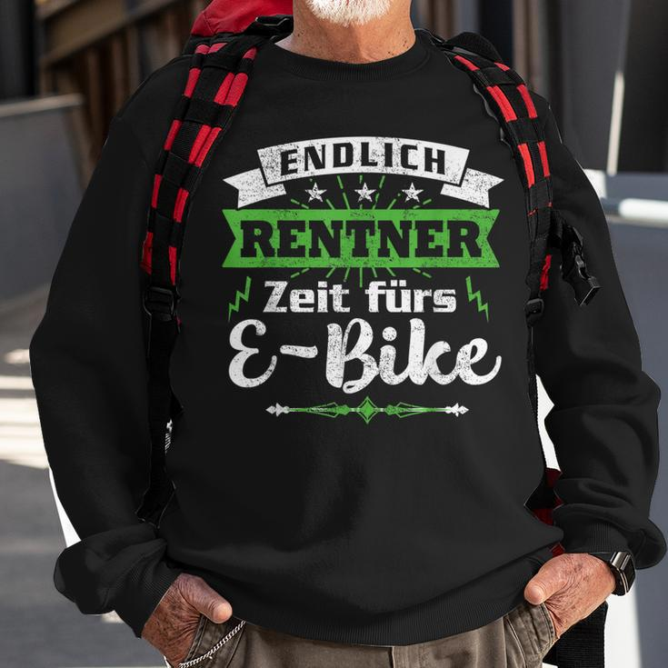 Herren Endlich Rentner Zeit Fürs E-Bike Radfahrer Sweatshirt Geschenke für alte Männer