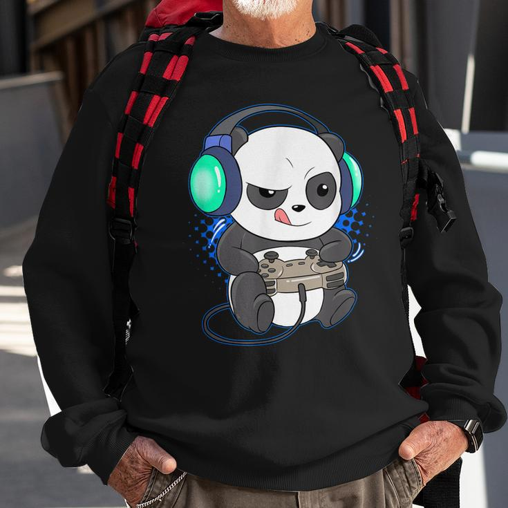 Herren Gaming Panda Sweatshirt, Video & PC-Spiele Motiv Geschenke für alte Männer